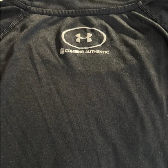 ⭐️ 3/$20 Under Armour Men's Black Pittsburgh Steelers T-Shirt NFL combine sz L - Picture 5 of 5